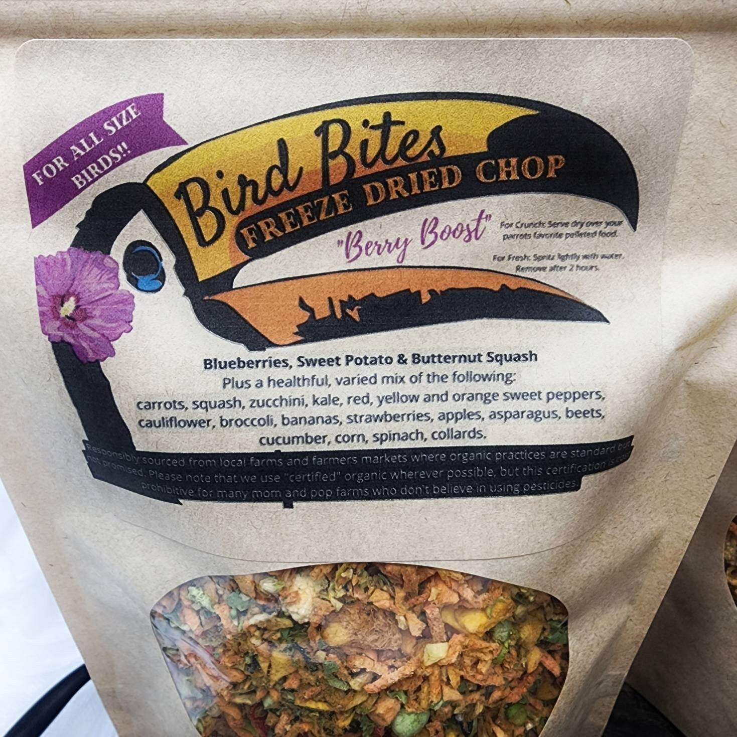 Bird Bites Freeze Dried Chop - Daily Fruits & Veggies, 3 Flavors to Choose From
