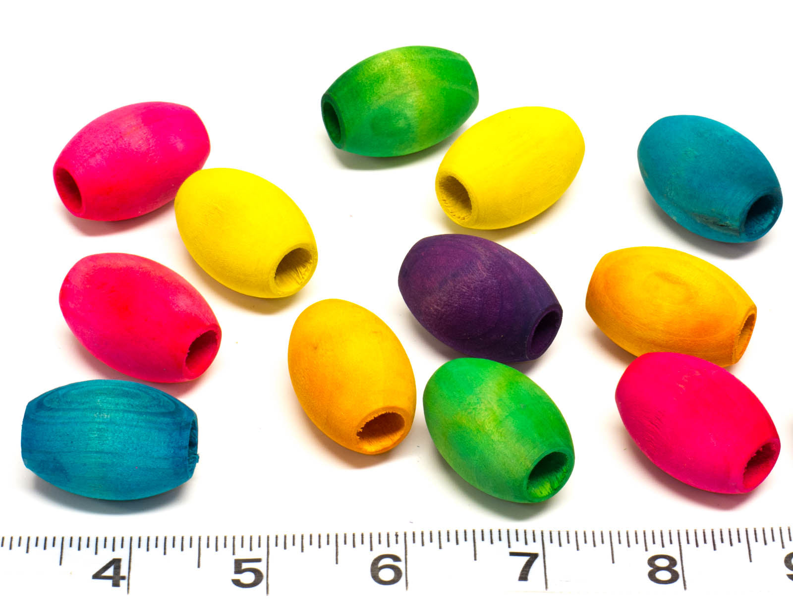 1-1/4" Oval Wooden Beads