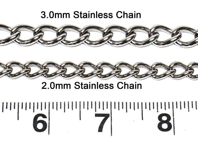 Large Plastic Chain by the foot, 2 Plastic Chain, 8 mm thic